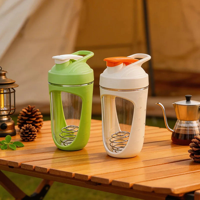 680ml Shaker Bottle Protein Shaker Fitness Bottle Plastic Bottle with Stainless Ball for Fitness Enthusiasts Athletes Sports Cup