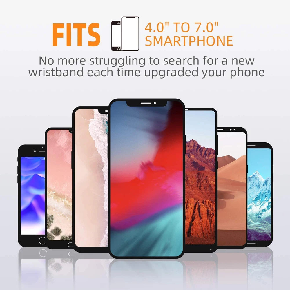 Wristband Phone Holder Mobile Removable 360°Rotating Running Phone Wrist Bag Takeaway Navigation Arm Bag for Fitness Cycling