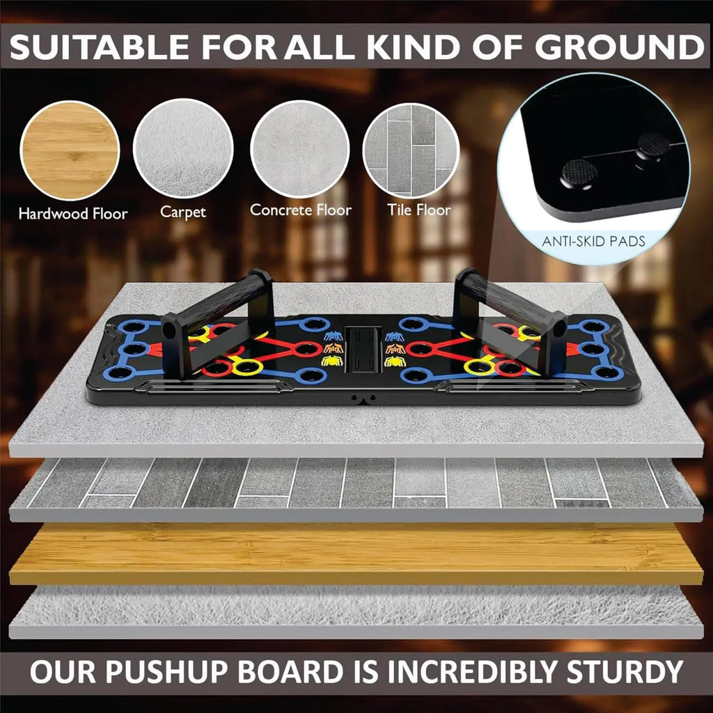 Push Up Board Portable MultiFunction Foldable Workout Equipments Push Up Bar for Home Gym Equipment Bodybuilding Fitness Sports