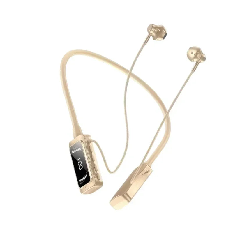 Wireless Sports Earbuds Bluetooth-compatible 5.3 Neckband Earphones with Noise Cancelling for Fitness Gym and Biking
