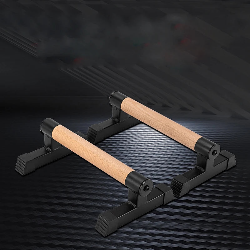 Solid Wood Push Up Board – Anti-Slip Calisthenics Stand for Home Gym Strength Training