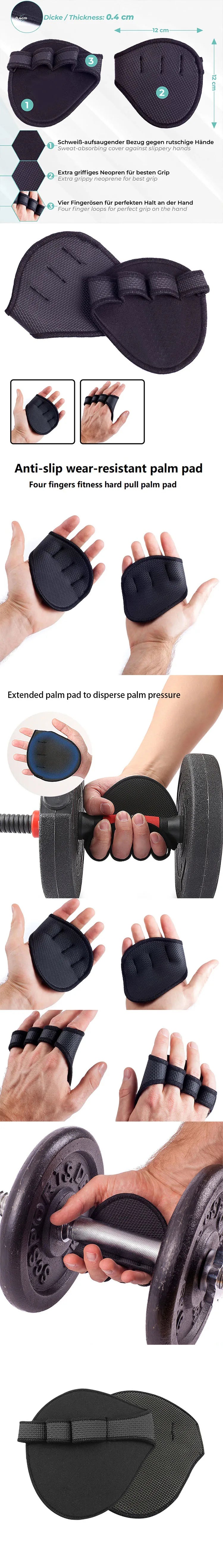 Gym Gloves Weights Men's Bodybuilding Sports Gloves Lifting Weights Mittens for Gym Fitness Gloves JZST01