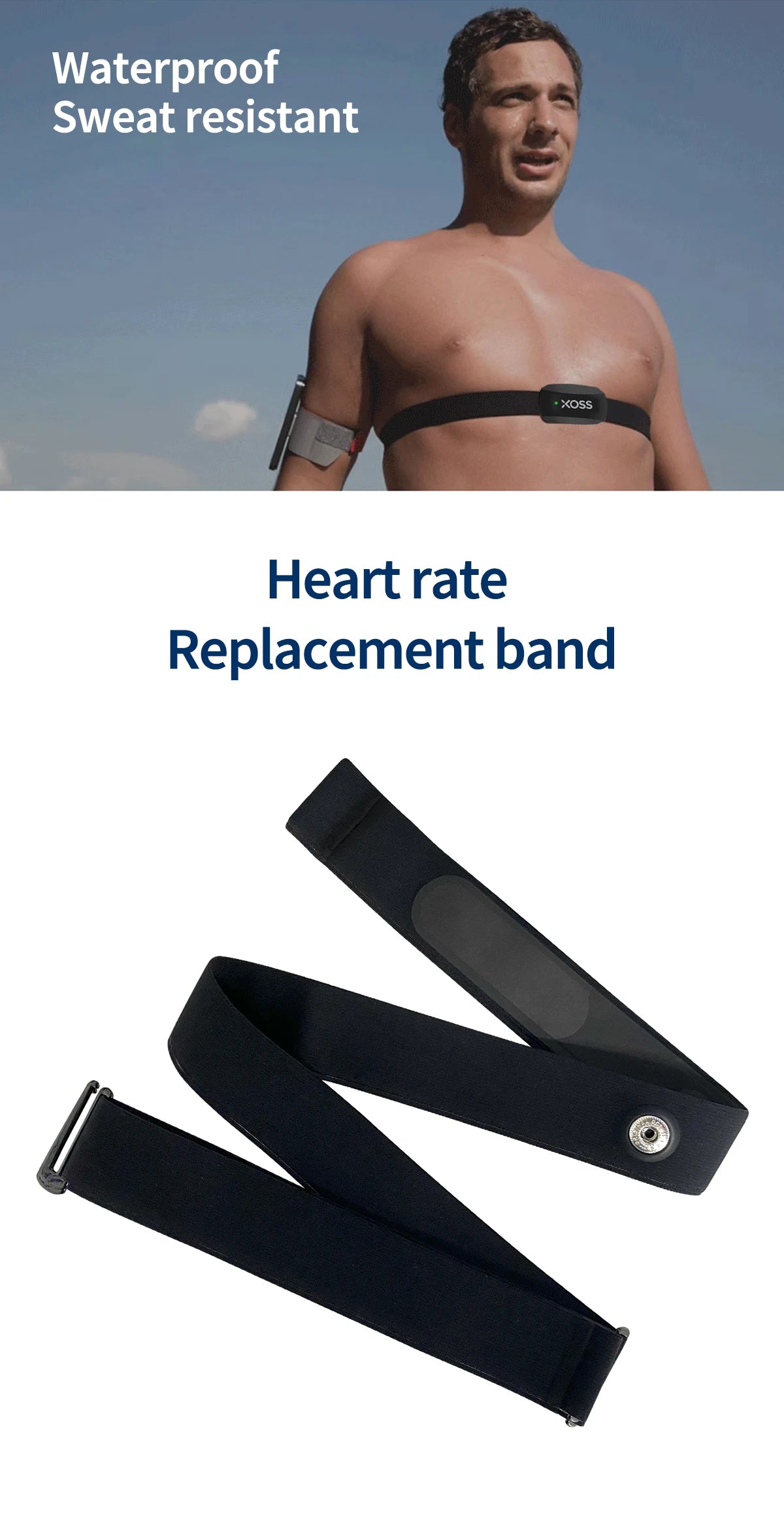 For Garmin Bryton XOSS iGPSPORT Wahoo heart rate monitor Magene heart rate monitor chest strap for wireless connection Armband