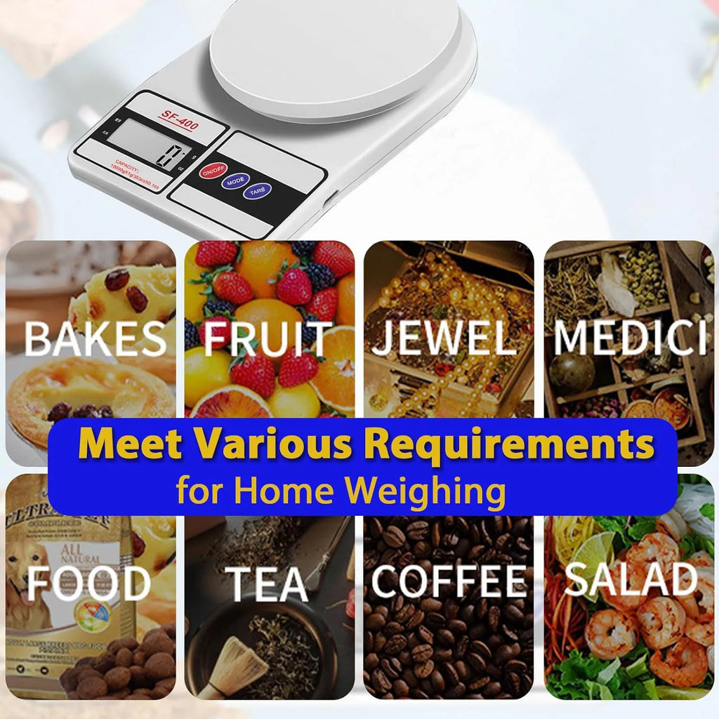 Digital Kitchen Scale 10kg/1g High-Precision LED Electronic Scales Portable Food Weight Balance Measuring Home Kitchen Tools