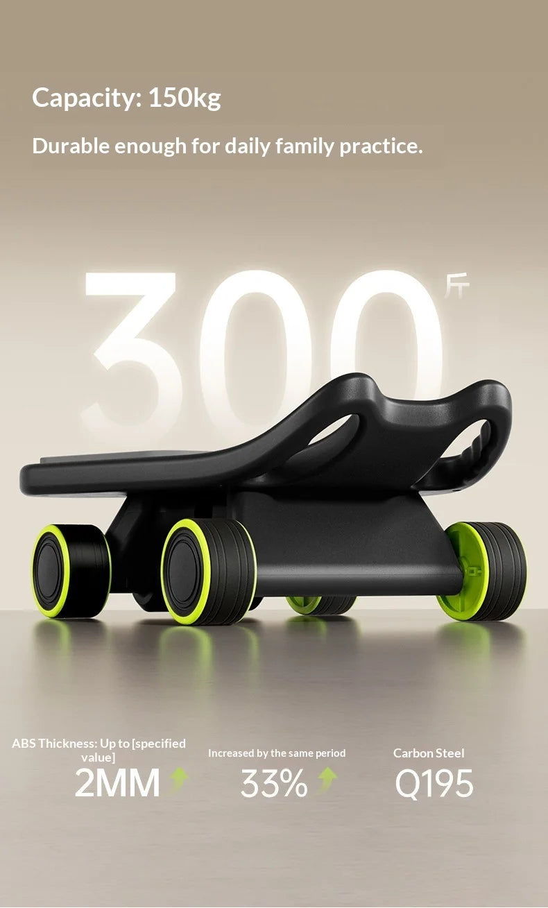 Ab Roller With Elbow Support Ab Roller Board Core Workout Machine With 4 Wheels Mini Pilates Reformer For Home Gym With Knee Pad