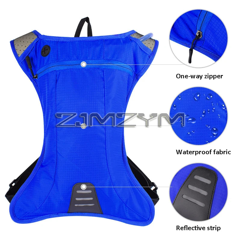 Waterproof Hydration Backpack Comfortable Breathable Sport Water Bag Backpacks With 2L Water Bag For Running Cycling Tourism