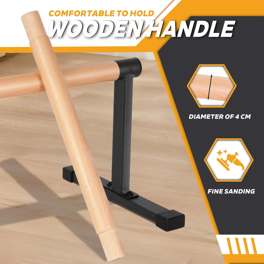 Solid Wood Push Up Board – Anti-Slip Calisthenics Stand for Home Gym Strength Training