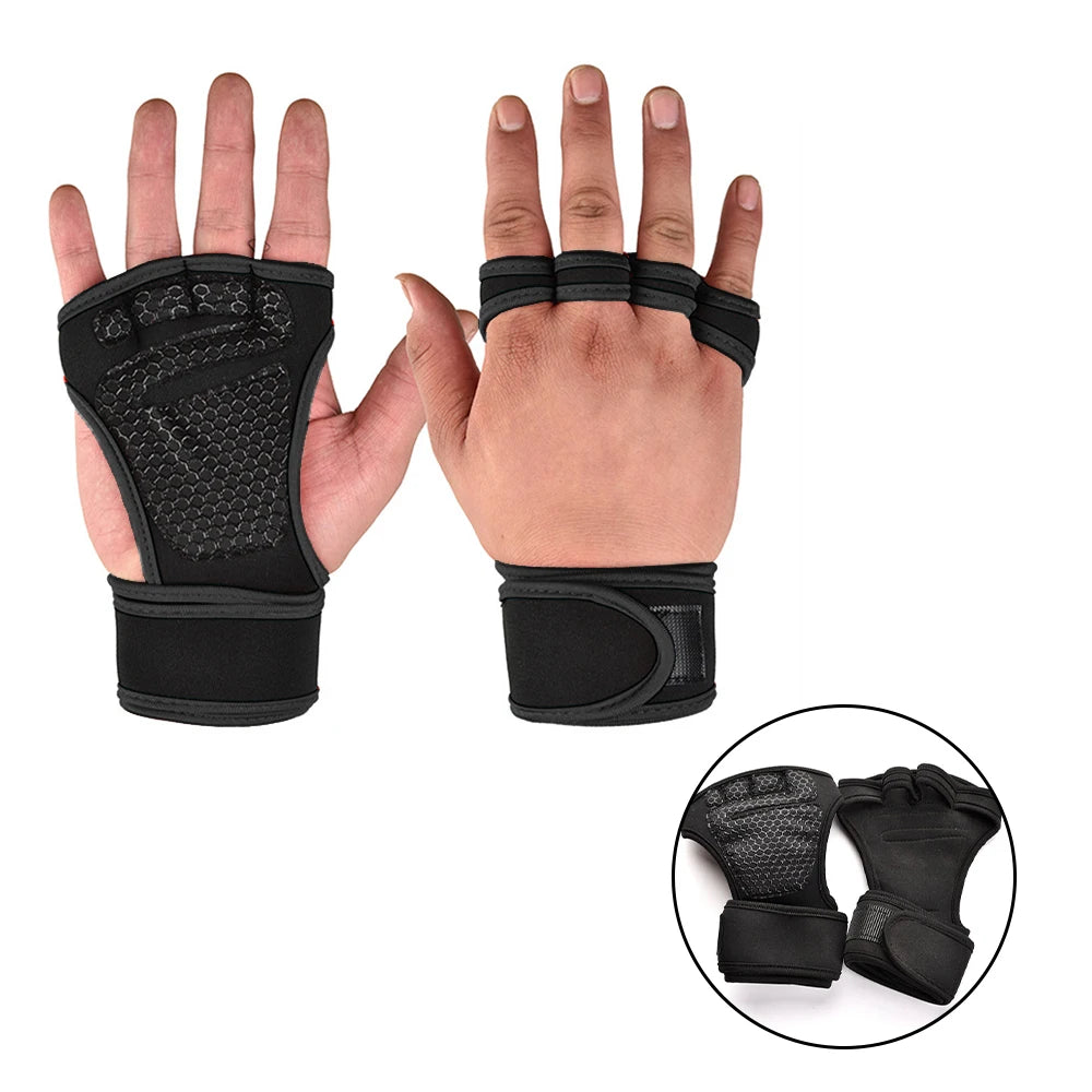 Gym Gloves with Wrist Wrap, Full Protection, Super Breathable Weight Lifting Workout Gloves Exercise Cross Training Cycling