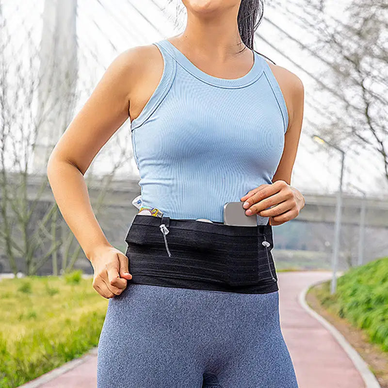 Running Waist Bag Men Women Invisible Elastic Running Belt Multi-function Sports Phone Waist Belt Bag Gym Fitness Marathon