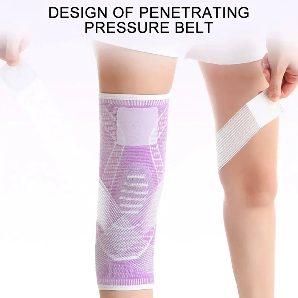 1PCS Knee Brace Compression Sleeve with Strap,Knee Support Braces for Women & Men Knee Pain Relief,Knee Sleeves for Arthritis