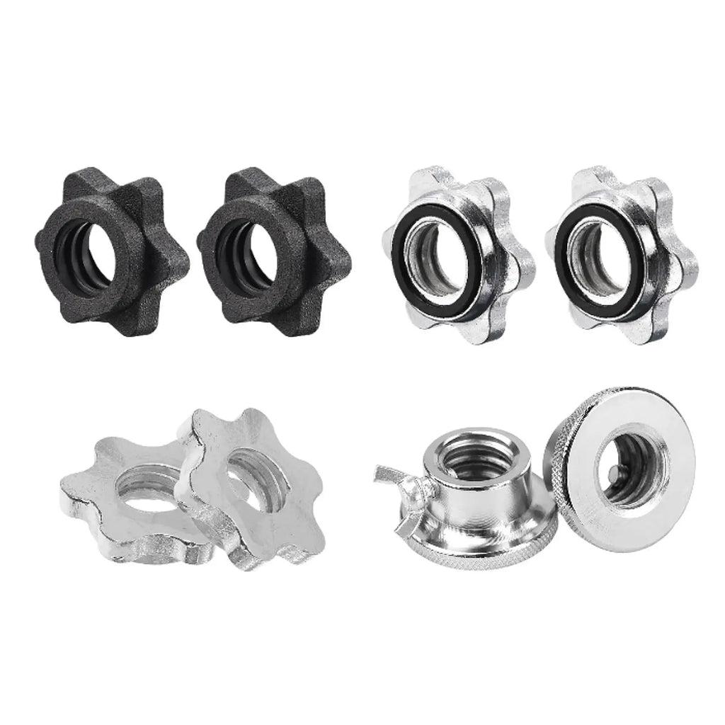 2Pcs Barbell Screw Collars Equipment Steel Replacement for 25mm/0.98inch Bars for Workout Outdoor Indoor Fitness Home Gym