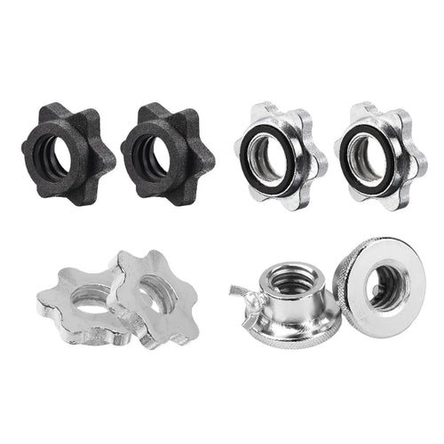 2Pcs Barbell Screw Collars Equipment Steel Replacement for 25mm/0.98inch Bars for Workout Outdoor Indoor Fitness Home Gym
