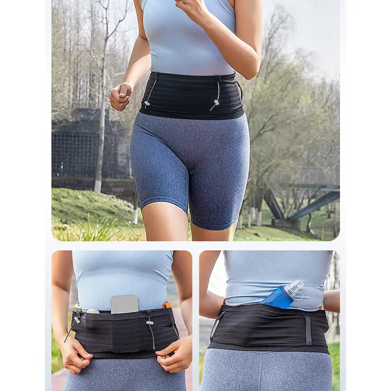 Running Waist Bag Men Women Invisible Elastic Running Belt Multi-function Sports Phone Waist Belt Bag Gym Fitness Marathon