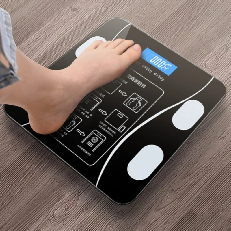Body Fat Scale Smart Wireless Digital Bathroom Weight Scale Body Composition Analyzer With Smartphone App Bluetooth-compatible