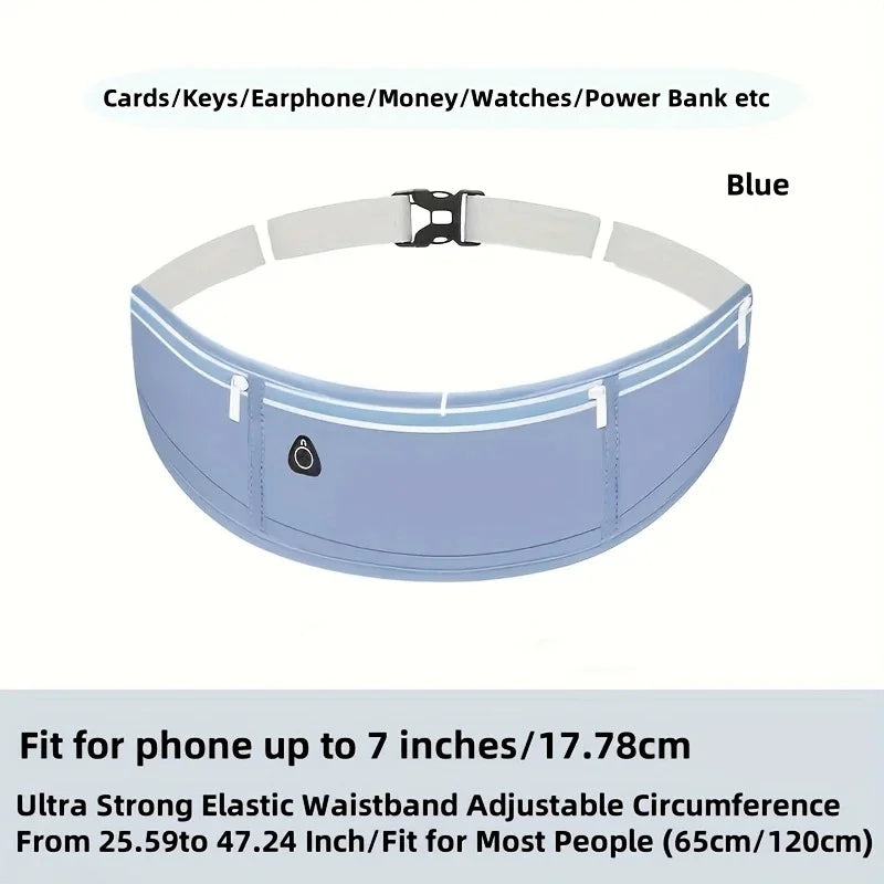 Running Waist Bag Men Women Invisible Elastic Running Belt Multifunction Sports Mobile Phone Waist Belt Bag Gym Fitness Marathon