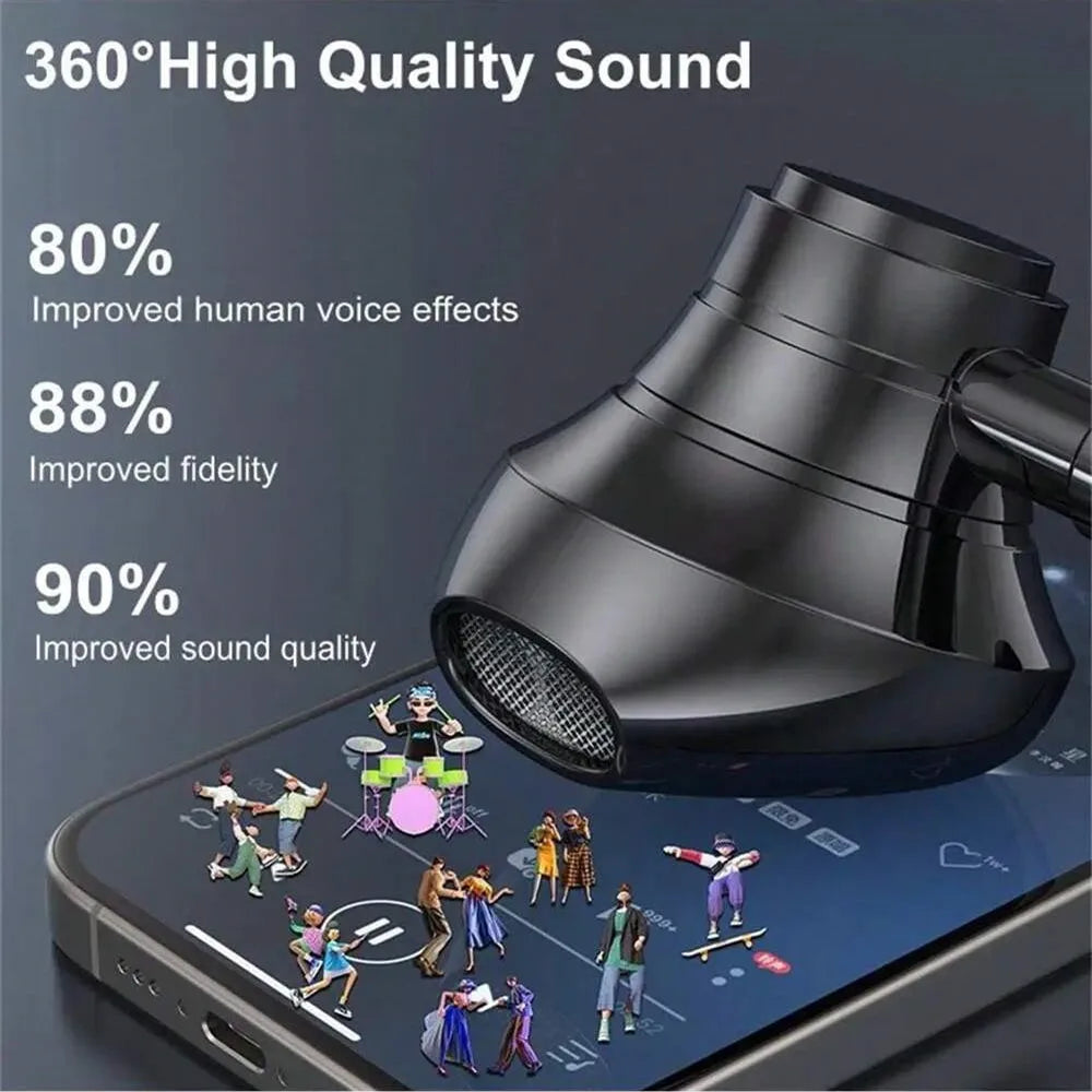Wireless Sports Earbuds Bluetooth-compatible 5.3 Neckband Earphones with Noise Cancelling for Fitness Gym and Biking