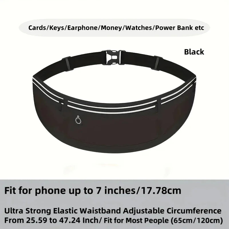 Running Waist Bag Men Women Invisible Elastic Running Belt Multifunction Sports Mobile Phone Waist Belt Bag Gym Fitness Marathon