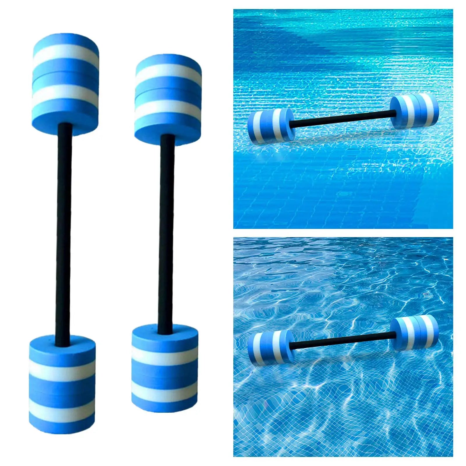 Pool Swimming Barbell Accessory Soft EVA Aquatic Dumbbells Adjustable Weights for Water Sports and Training