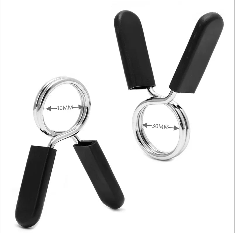 2 Piece 25/28/30 mm Barbell Clamp Spring Collar Clips Gym Weight Dumbbell Lock Standard Lifting Kit Barbell Lock