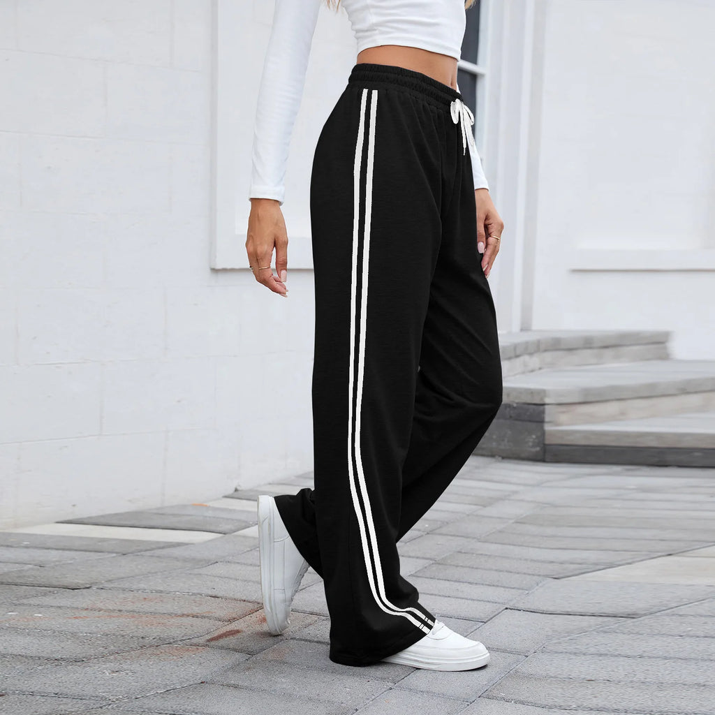Women's Jogger Straight Trousers Trendy Sports Pants Running Yoga Pants Casual Pockets Women Loose Low Waist Wide Leg Pant Mujer