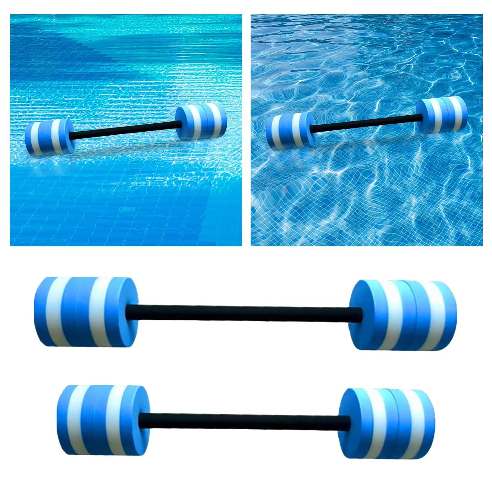 Pool Swimming Barbell Accessory Soft EVA Aquatic Dumbbells Adjustable Weights for Water Sports and Training